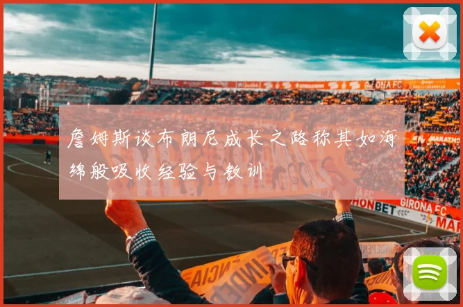 詹姆斯谈布朗尼成长之路称其如海绵般吸收经验与教训